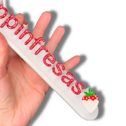 🍓 Custom Bakery Nameplate – Strawberry Sweet Edition