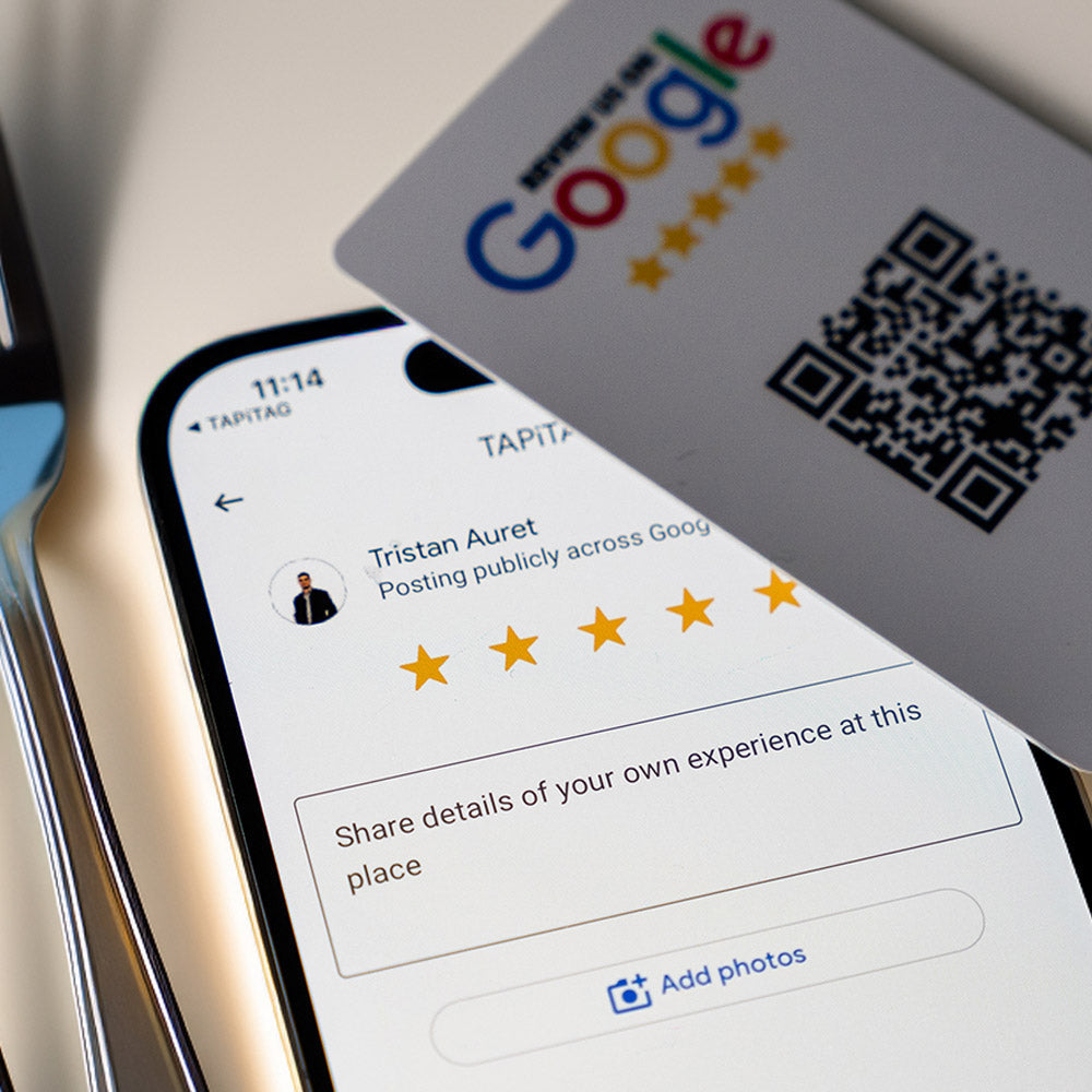 E-commerce Shipping Box Google Review Sticker Transparent Green | QR Code | 100 X 50mm stickers