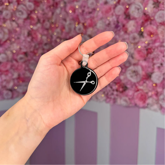 βοΈ Black Scissors NFC Keychain β Sleek & Professional Free EU Shipping
