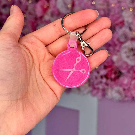 βοΈ Pink Scissors NFC Keychain β For Hairstylists | Free EU Shipping