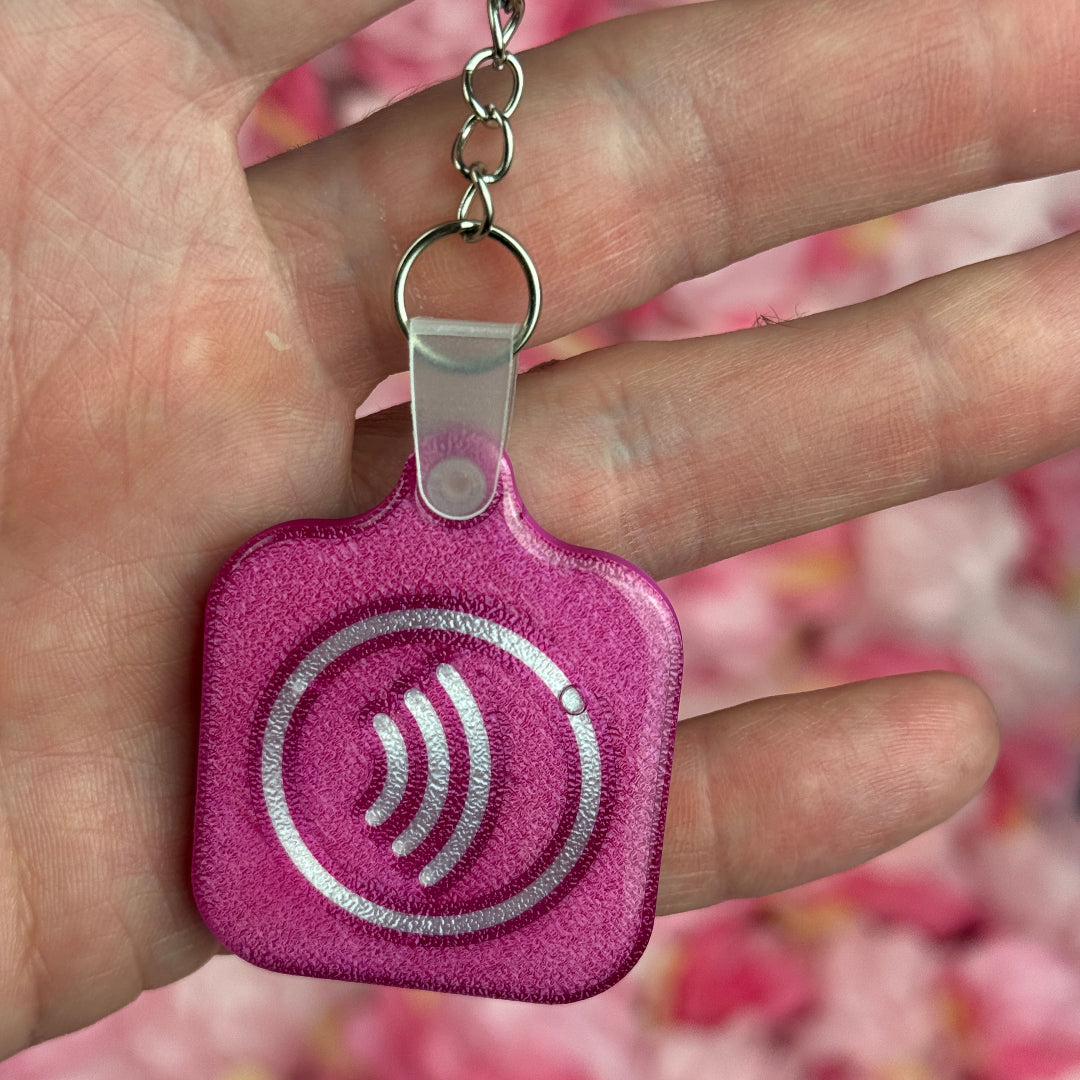 💜 InstaGlow™ NFC Keychain — Metallic Magenta Edition