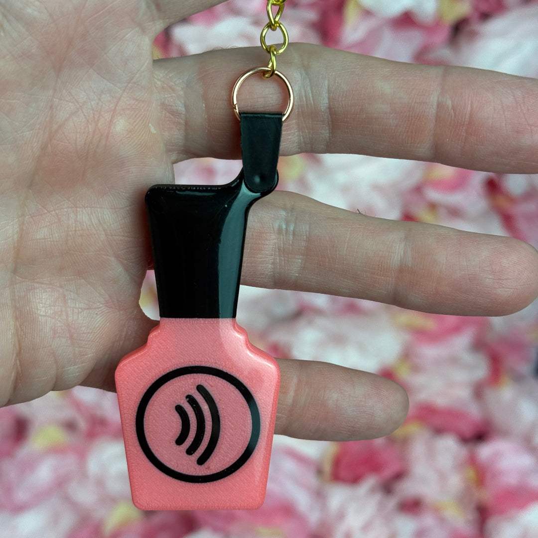 💅 Pink Polish Edition keychain Free EU Delivery— Bubblegum Pink