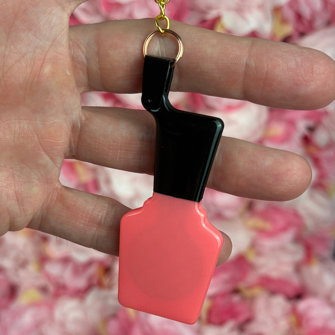 💅 Pink Polish Edition keychain Free EU Delivery— Bubblegum Pink