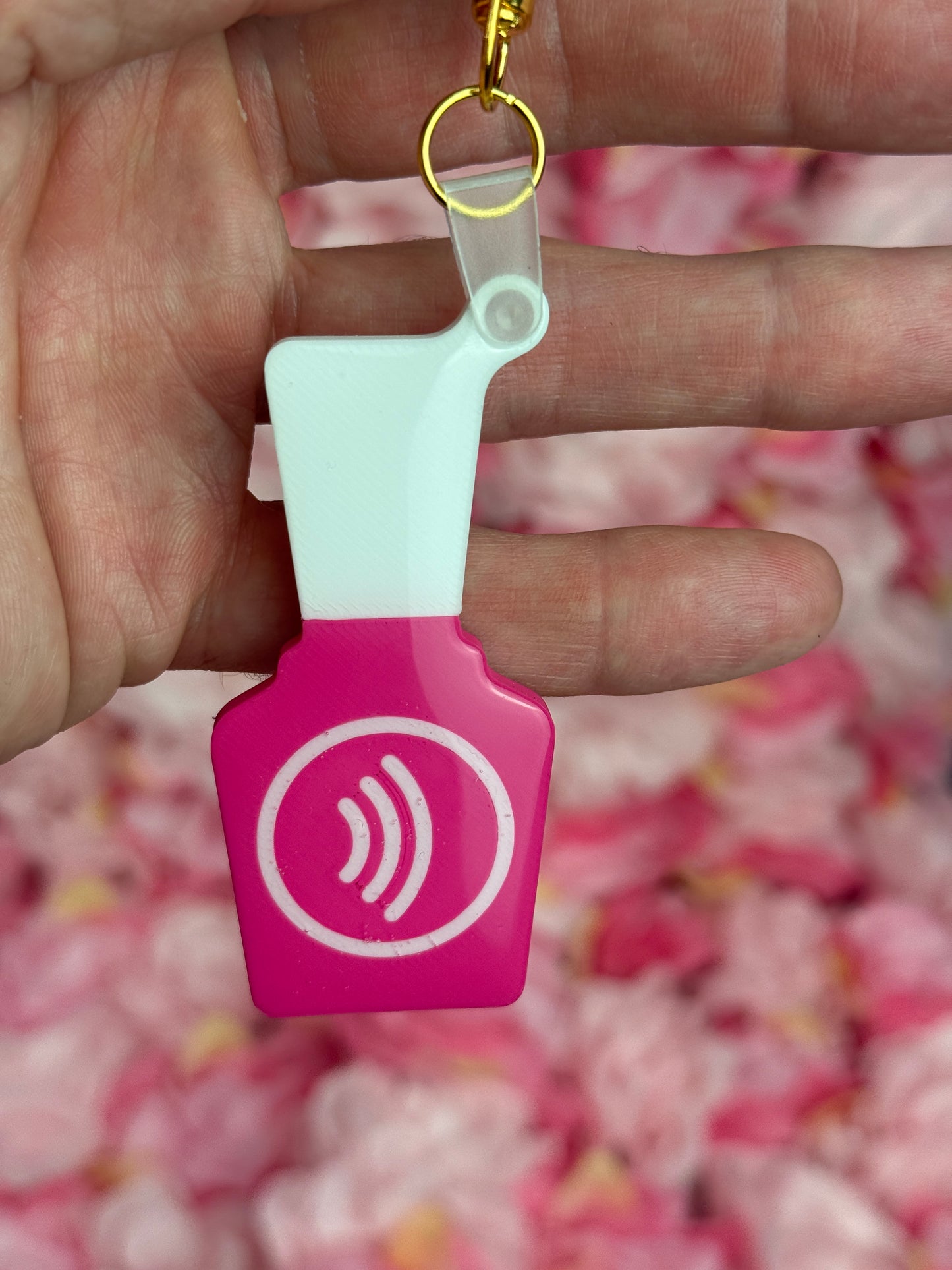 💅 Pink Nail Polish NFC Keychain – Free Shipping EU