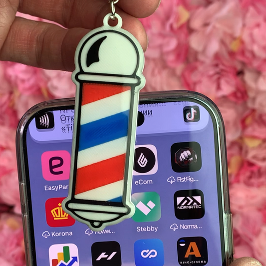 NFC Barber Pole keychain Free EU Delivery