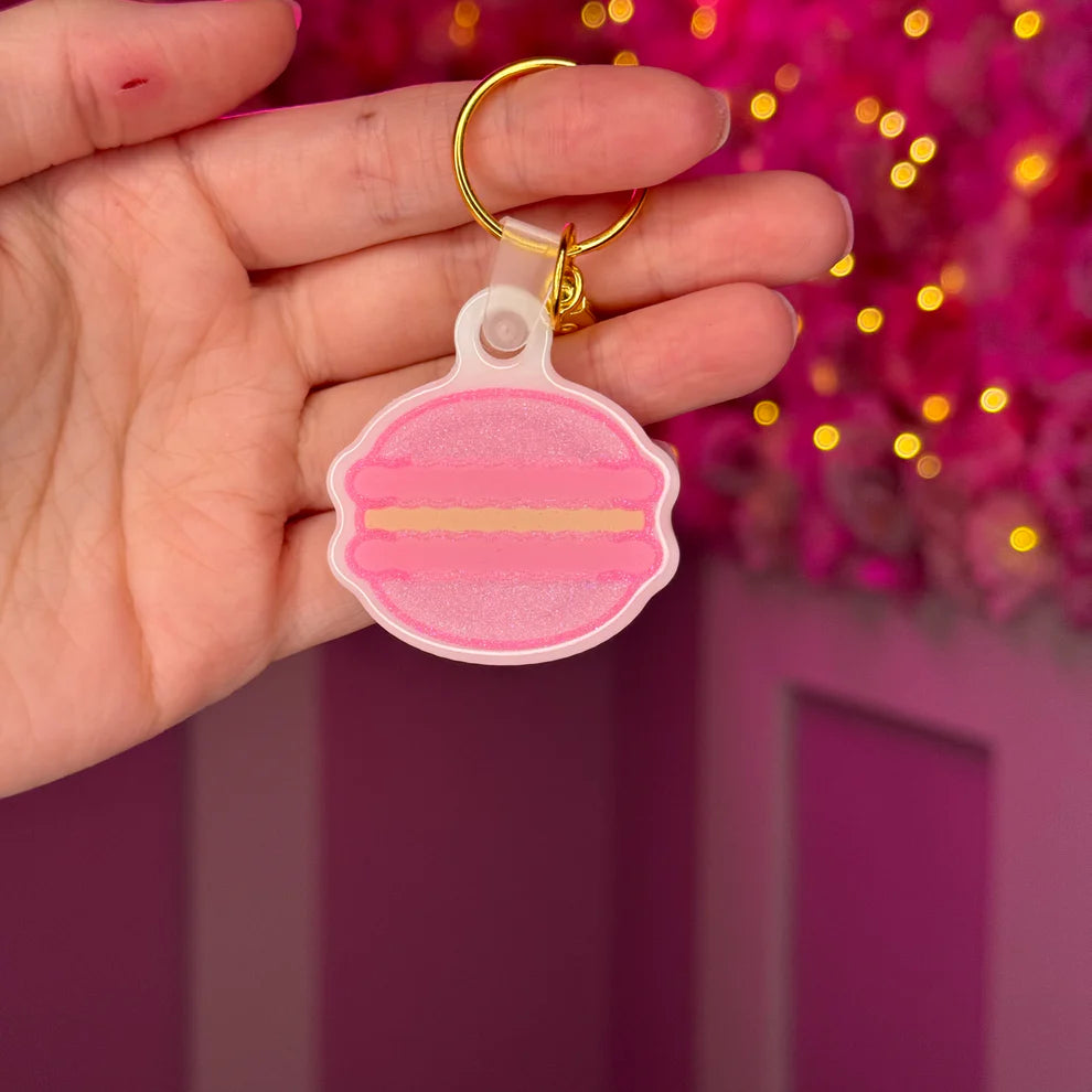 π Pink Macaron NFC Keychain β Sweet Style & Smart Touch | Free EU Shipping