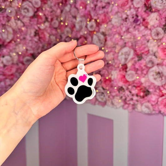 🐾 Paw Print NFC Keychain with Heart – For Pet Lovers | Free EU Shipping