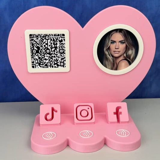 Heart-Shaped NFC Social Media Stand – FREE EU DELIVERY