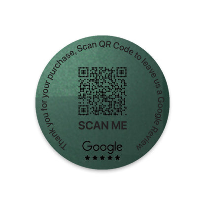 E-commerce Shipping Box Google Review Sticker Transparent Green | QR Code | 100 X 50mm stickers