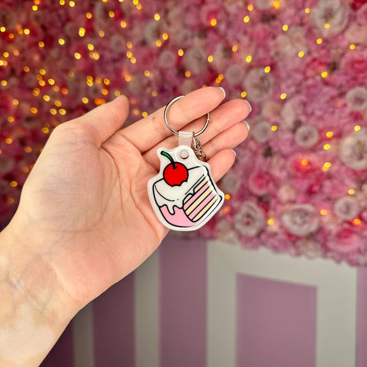 🍰 Cake Slice NFC Keychain – Sweet Style with Smart Tap | Free EU Shipping