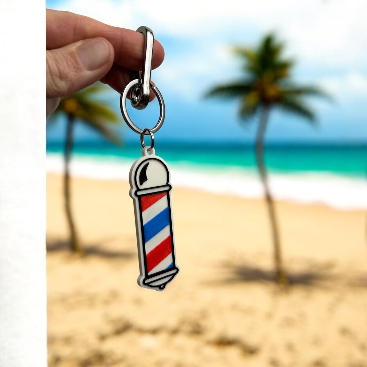 NFC Barber Pole keychain Free EU Delivery