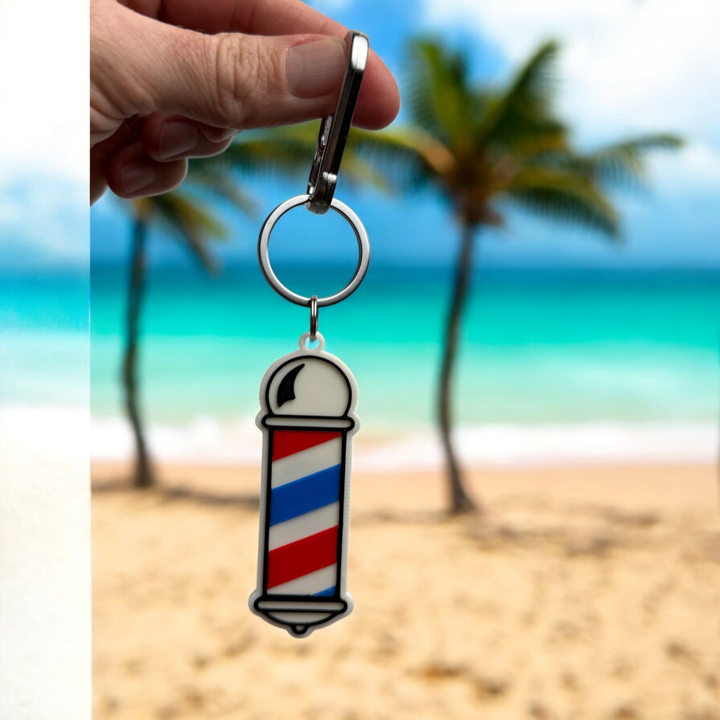 NFC Barber Pole keychain Free EU Delivery