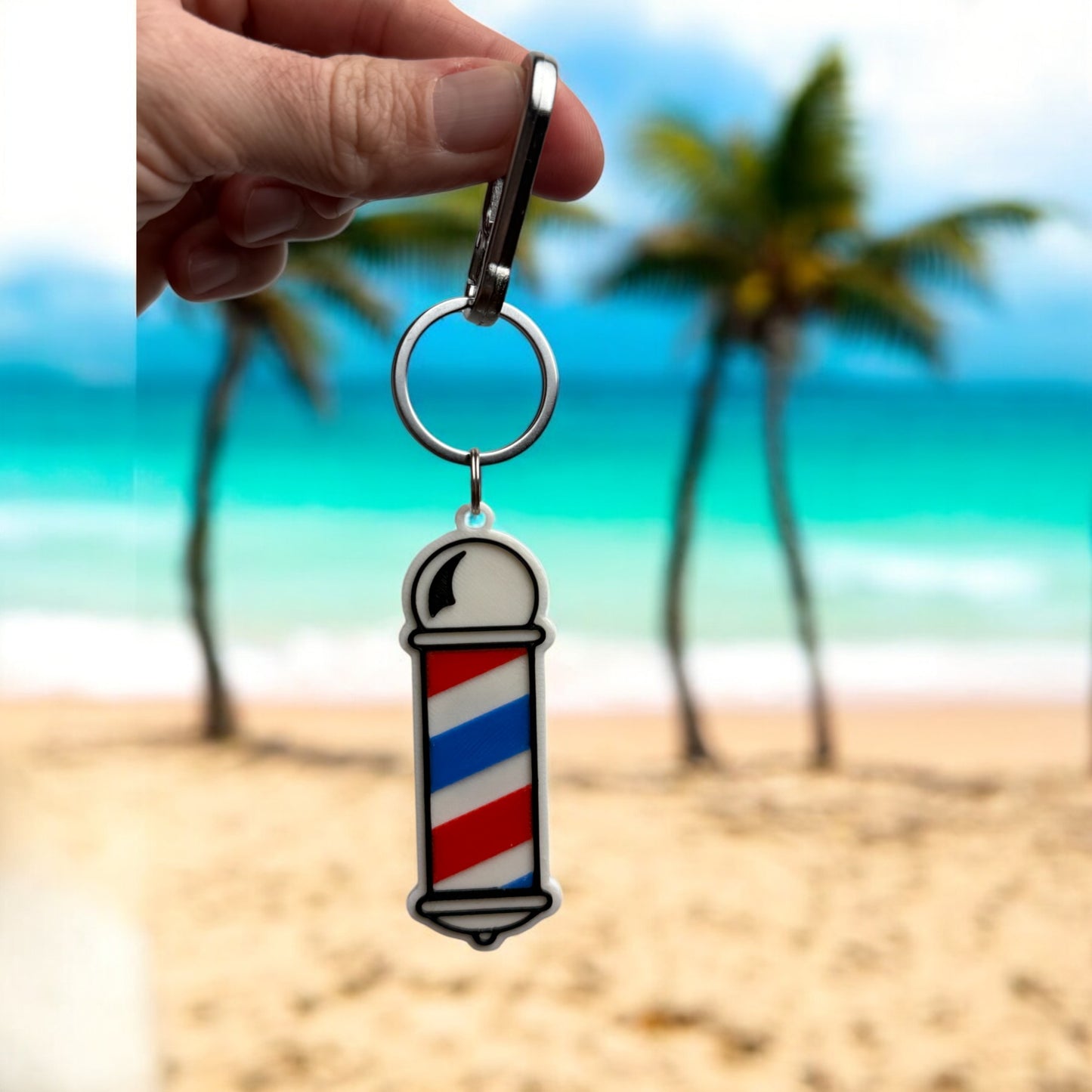 NFC Barber Pole keychain Free EU Delivery