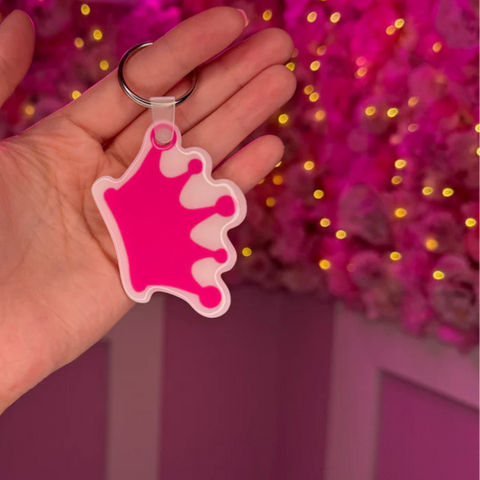 👑 Pink Princess Crown Keychain – Stylish Charm for Queens | Free EU Shipping