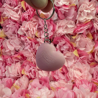 NFC Clicky heart macaron keychain