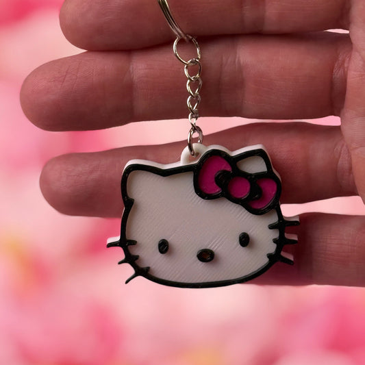 🎀 Hello Kitty-Inspired Keychain – Red Outfit Edition (Eco-Friendly PLA)