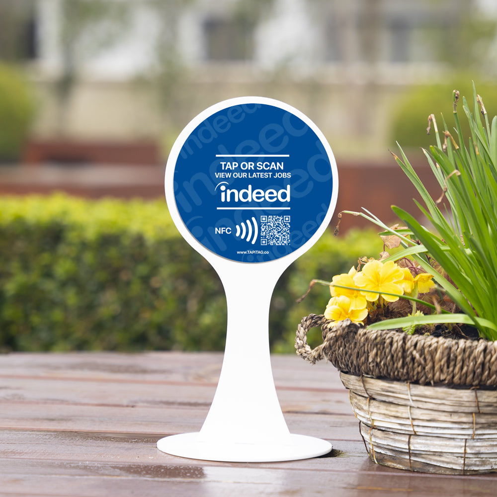 Acrylic Display Table Talker | Indeed NFC Tag