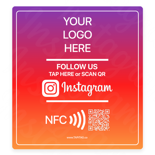 Instagram Square NFC TAG 200mm | Increase your followers