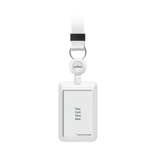 NFC Business Card Holder Lanyard | White * Card not included*